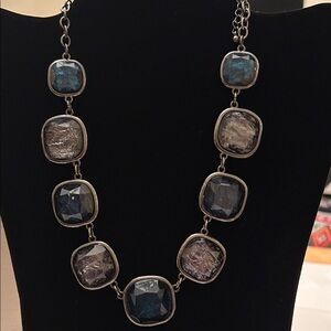 Elegant Blue and Silver Necklace